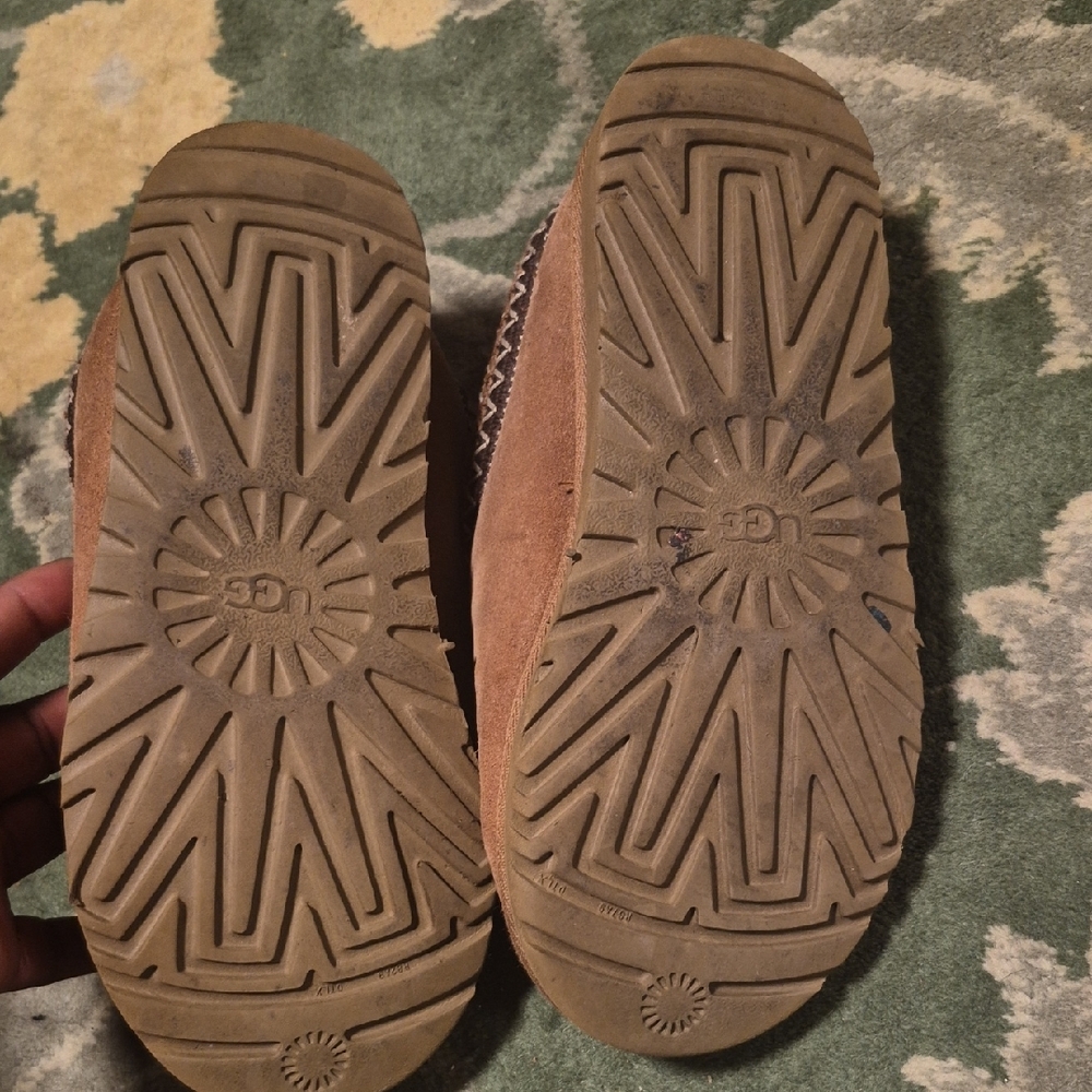UGG Men's Brown Suede Shearling-Lined Slip-On Loafers - Picture 9 of 9
